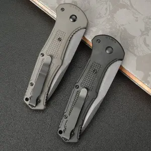 Outdoor folding knife, PVC handle, CPM154 high hardness steel, EDC outdoor camping, driving, fishing tool, best gift