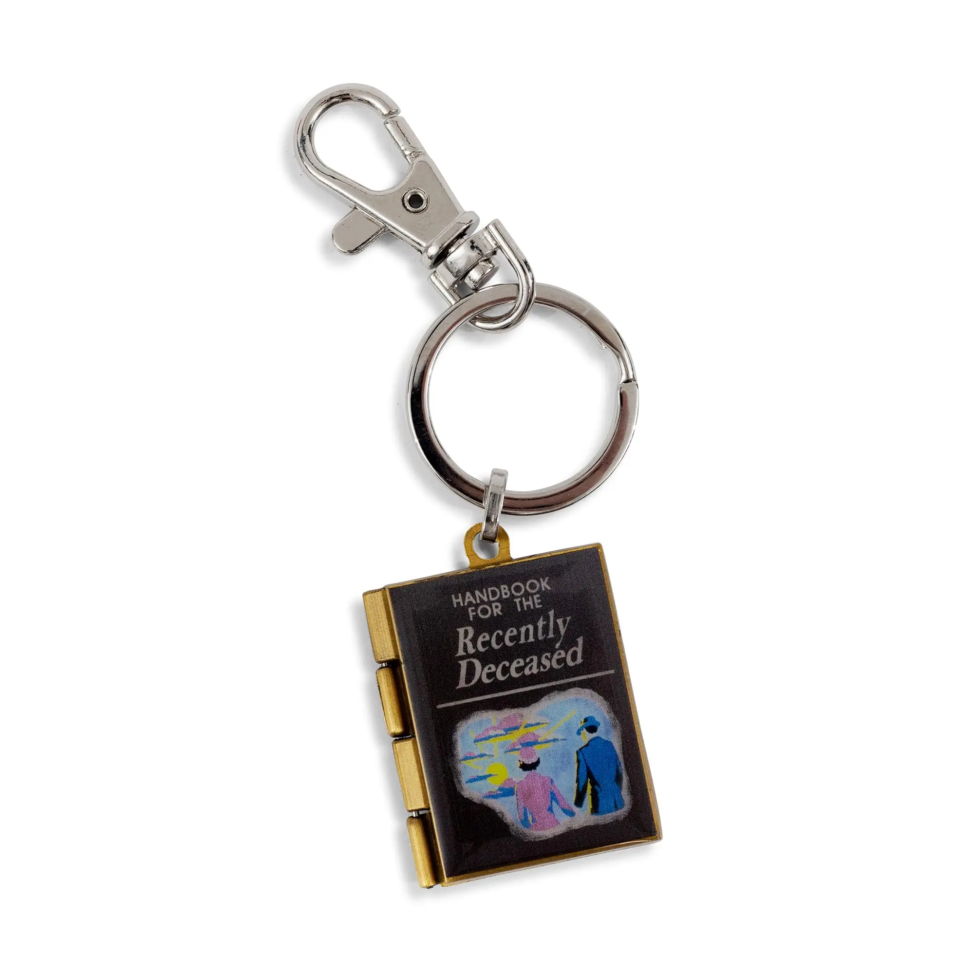 Beetlejuice Handbook For The Recently Deceased Metal Locket Keychain Beetlejuice Handbook For The Recently Deceased Metal Locket Keychain