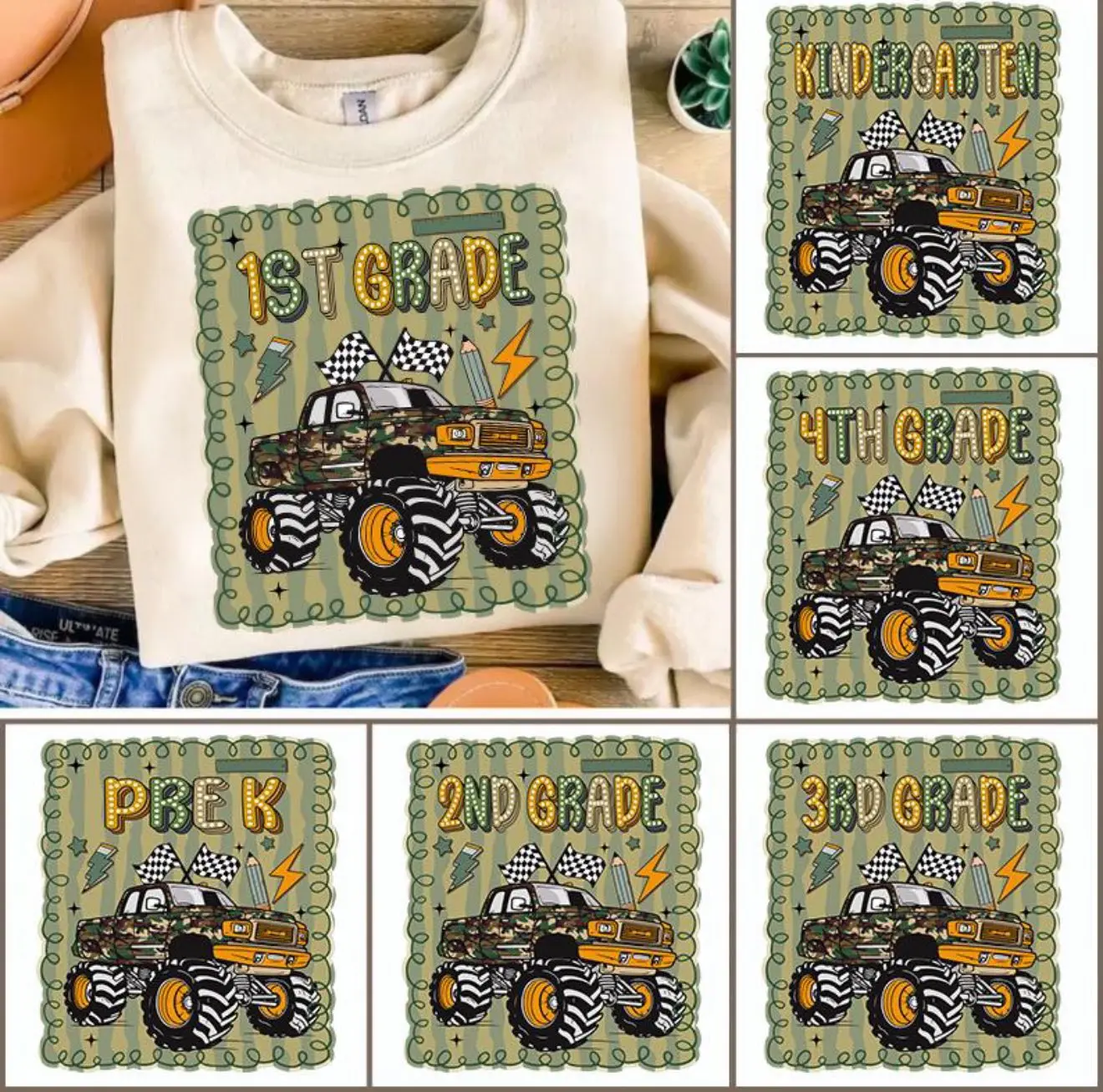 Truck Grades (PreK-5th Grade) DTF TRANSFER