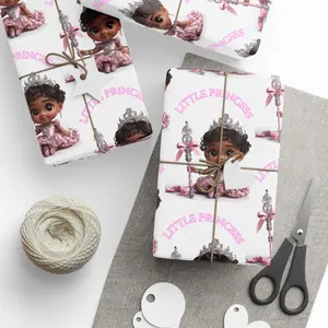 Little Princess Wrapping Paper - African American Themed Gift Wrap
