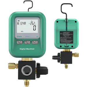 DY519 3-in-1 HVAC Digital Manifold Micron Vacuum Gauge Refrigerant , Vacuum Testing & Leak Detection 24 Refrigerant NIST Compatible   Meter for AC Pros & DIYers