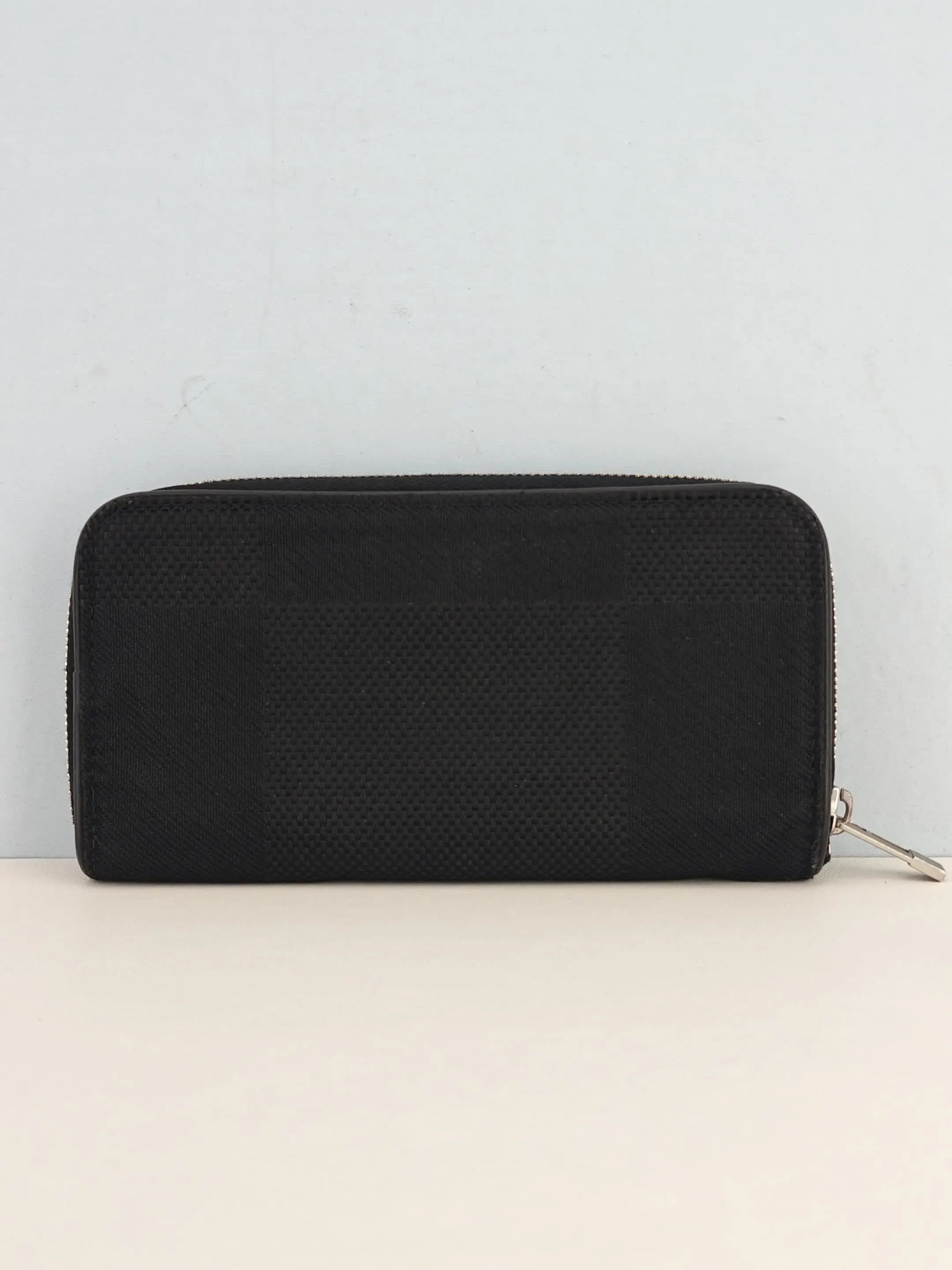 Pre-owned Black Canvas Small Leather Goods Louis Vuitton Canvas Zippy Wallet【MI0110】