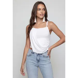 Raven Twist Strap Asymmetrical Blouse