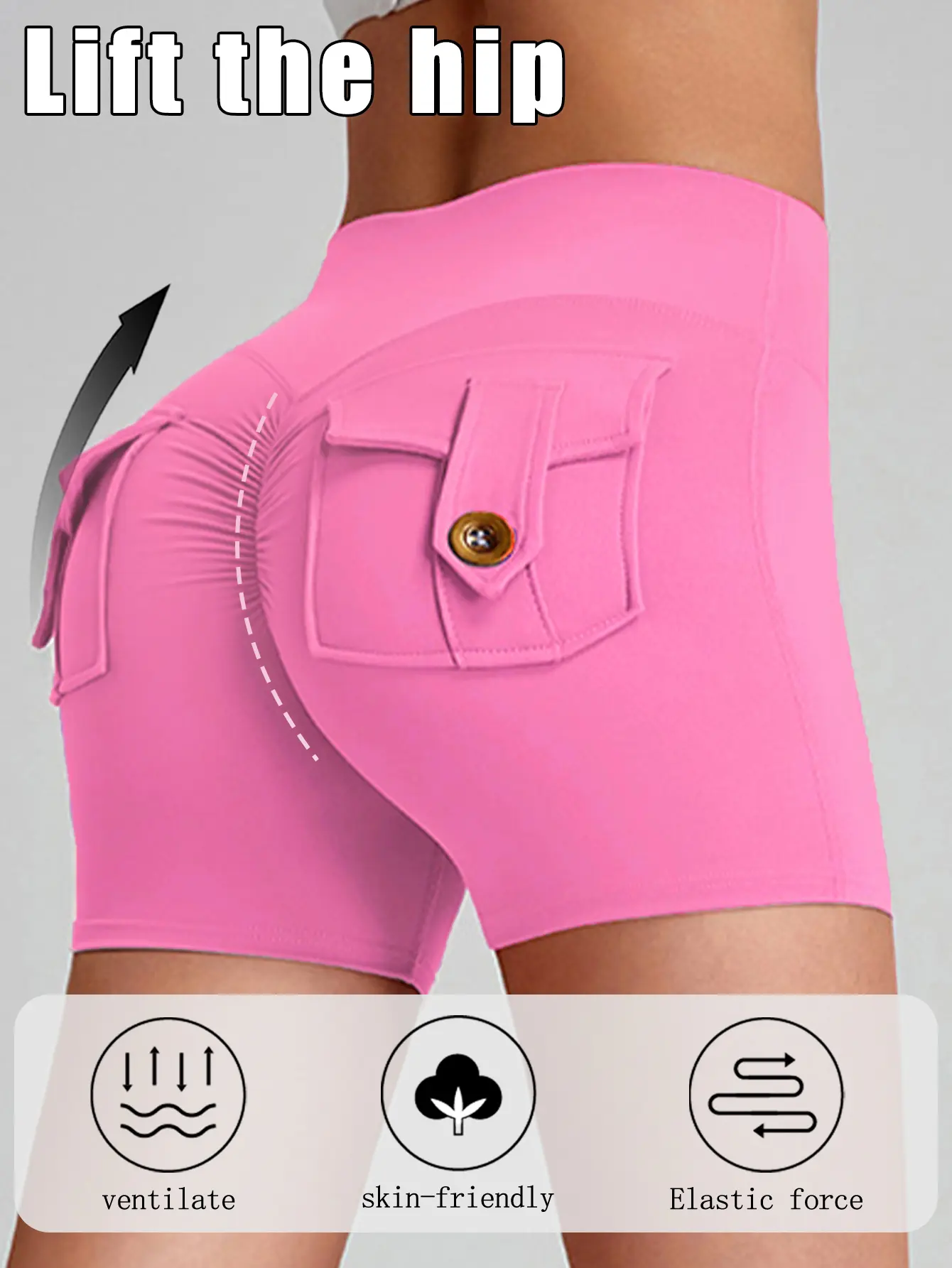 Women's Shorts Slim Fit Elastic Running Pants Workout Biker Short scrunched shorts Casual Spring Fall Outdoor Sports Wear Comfortable Fit #Summervibes summerwins