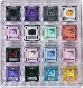 Keyboard Switches, Akko 16-Key Switch Tester for Mechanical Keyboards  and Magnetic Switch Keyboards Acrylic Testing Tool Mechanical Keyboard Switches with Dust-Proof Cover