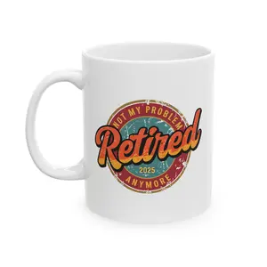 Mug: Retro 'Retired 2025' Coffee Mug