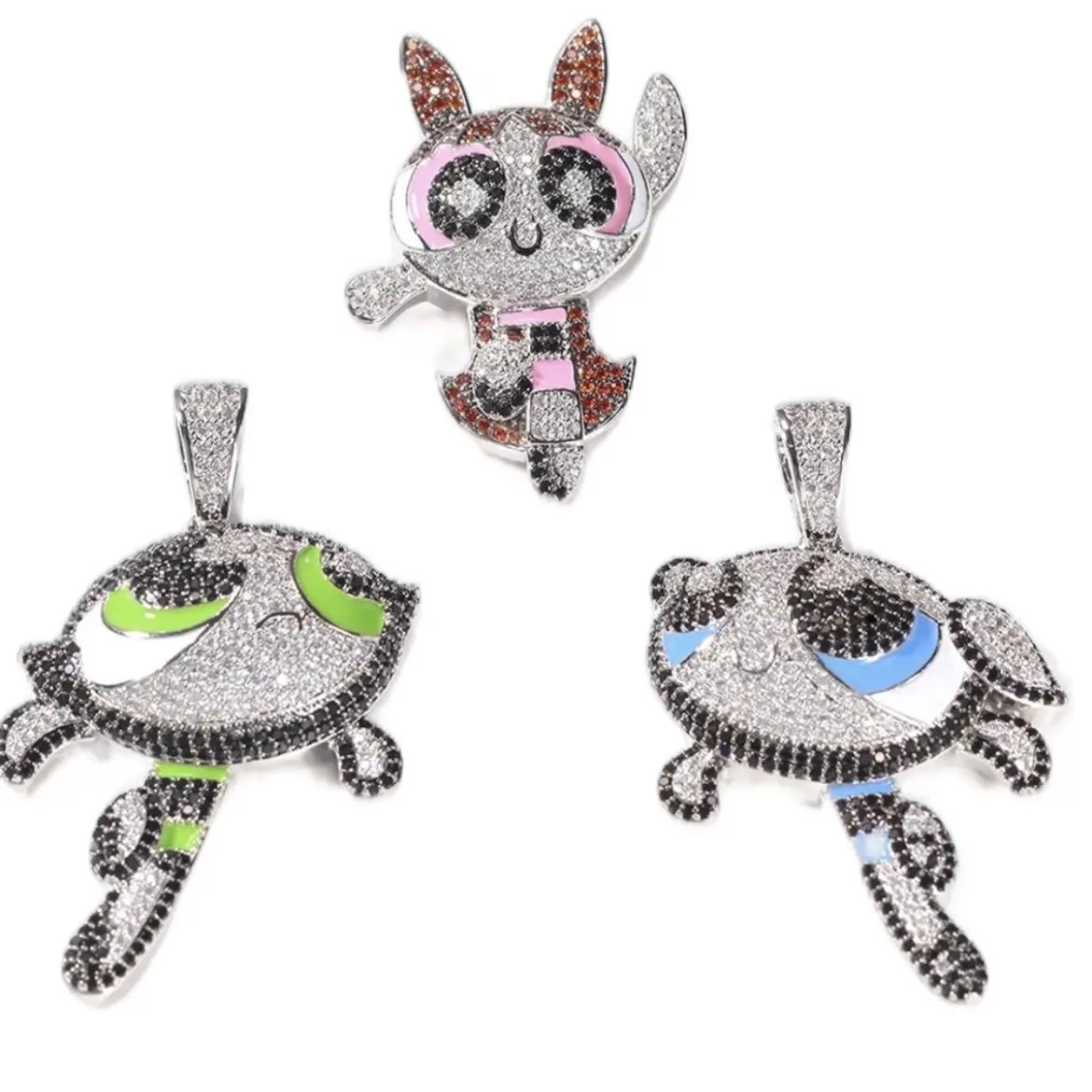 18 in Powerpuff Cartoon characters necklace 18 in Powerpuff Cartoon characters necklace