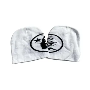 Hell-star Trendy unisex beanie hat with cool graphic design – soft knit, comfy fit, perfect for daily street looks