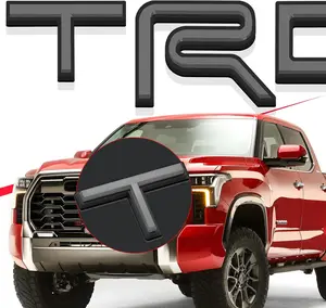 Generic Front Grille TRD Letters Compatible with Tundra 2022 2023 2024 2025 Front trd emblem ABS Plastic Selfadhesive Inserts Not Decals