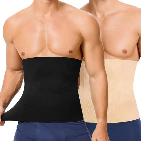 Menswear Waist Trainer Cincher Breathable Body Shaper Shapewear Tummy Control Workout Girdle Belt Band Compression Bestie Black Beige Fitness Trimmer Gym