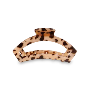 TELETIES - Open Blonde Tortoise Medium Claw Hair Clip - Claw Clip - Nearly Unbreakable - Strong Grip