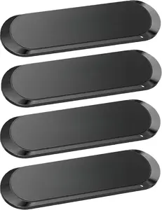 Flat  Phone Mounts 4 Pack. Black Cell Phone Holder for  Dashboard, Wall, . Universal Stick on iPad Wall  Mount Kit for Tablets, Smartphones.  Phone Mount for