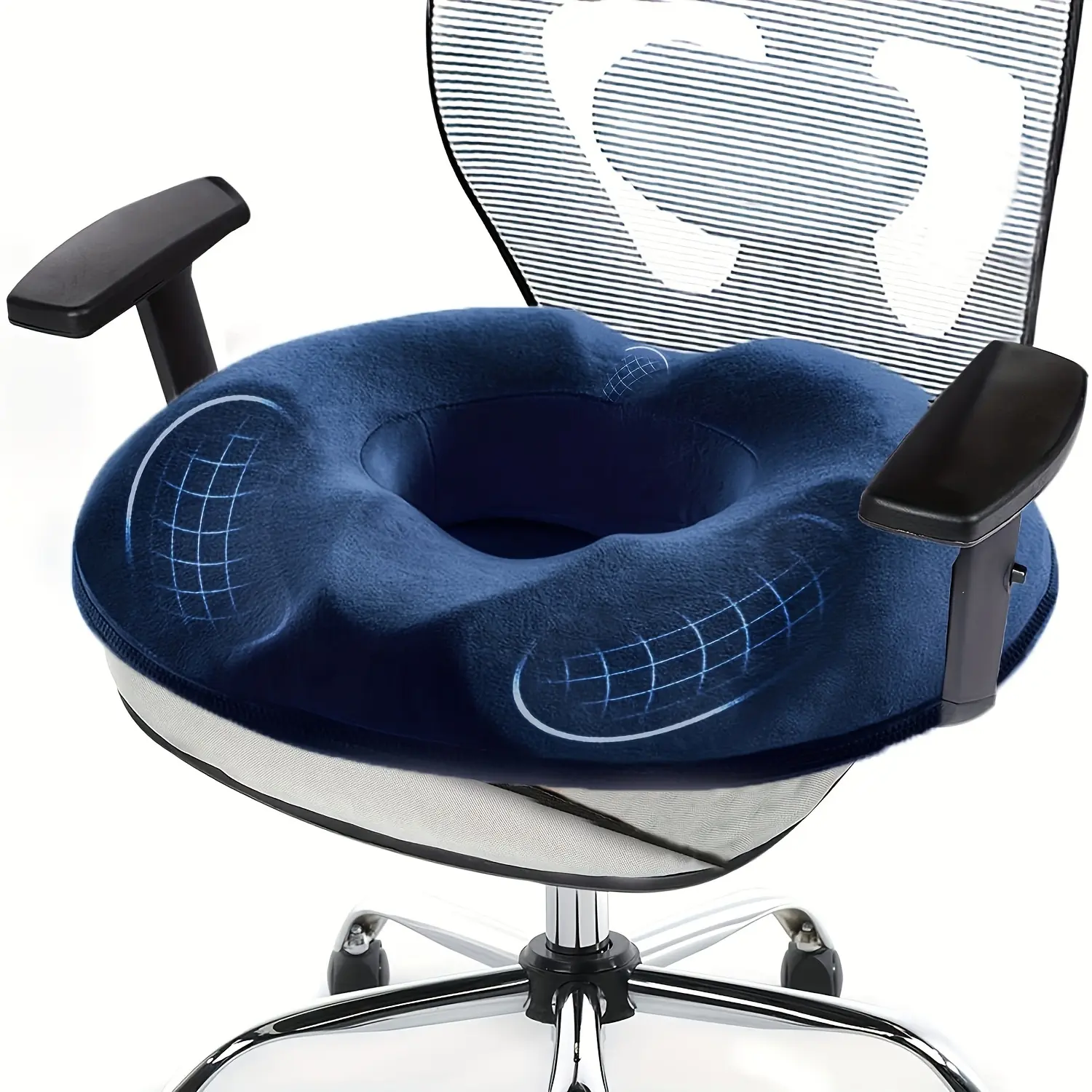 1pc Memory Foam Donut Pillow Coccyx Seat Cushion Hemorrhoid Cushion Tailbone Cushion for Pregnant Butt Cushion Hip Push Up Yoga Pillow Car Office School Chair Seat Pad