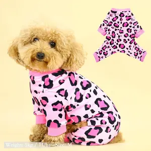 Leopard Print Dog Pajama, Fashionable Cozy Pet Clothes for Small Medium Large Dogs, Perfect Pet Clothes for Comfort and Style