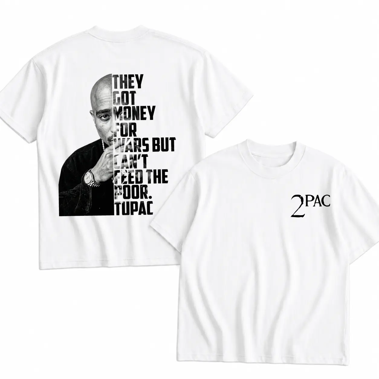 2Pac Rapper Shirt – Classic Rapper Graphic Sweatshirt Featuring Tupac Shakur – Hip Hop Culture Fashion