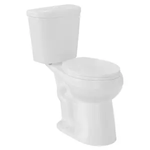 Comfort Height 19" Round Dual Flush Two-Piece Toilet Set – Upgraded Power Flush, Top Dual Button, Water-Saving Design for Bathroom Remodel, Includes Slow-Close PP Seat & High-Efficiency Tank