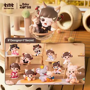 Zoraa Meow Cat Face Blind Box Action Figures, 9 Designs Plus Secret Character, Birthday Gifts for Women Men, Surprise Mystery Box (Whole Set 9 PCS)
