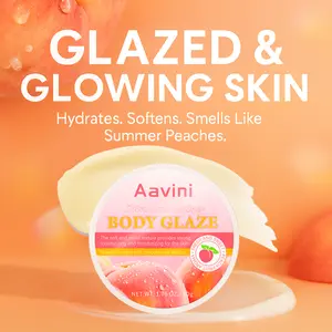 Aavini Skin Nourishing Body Glaze – Peach Scent | Moisturizing, Brightening & Barrier-Repairing Body Balm, 50g