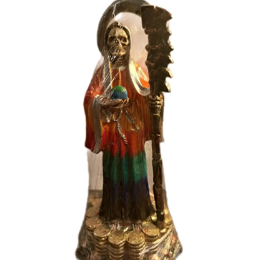 9.5-Inch Artistic Santa Muerte Statue, Gothic Inspiration Decorative Sculpture, Home Decor Ornaments for Home Supplies