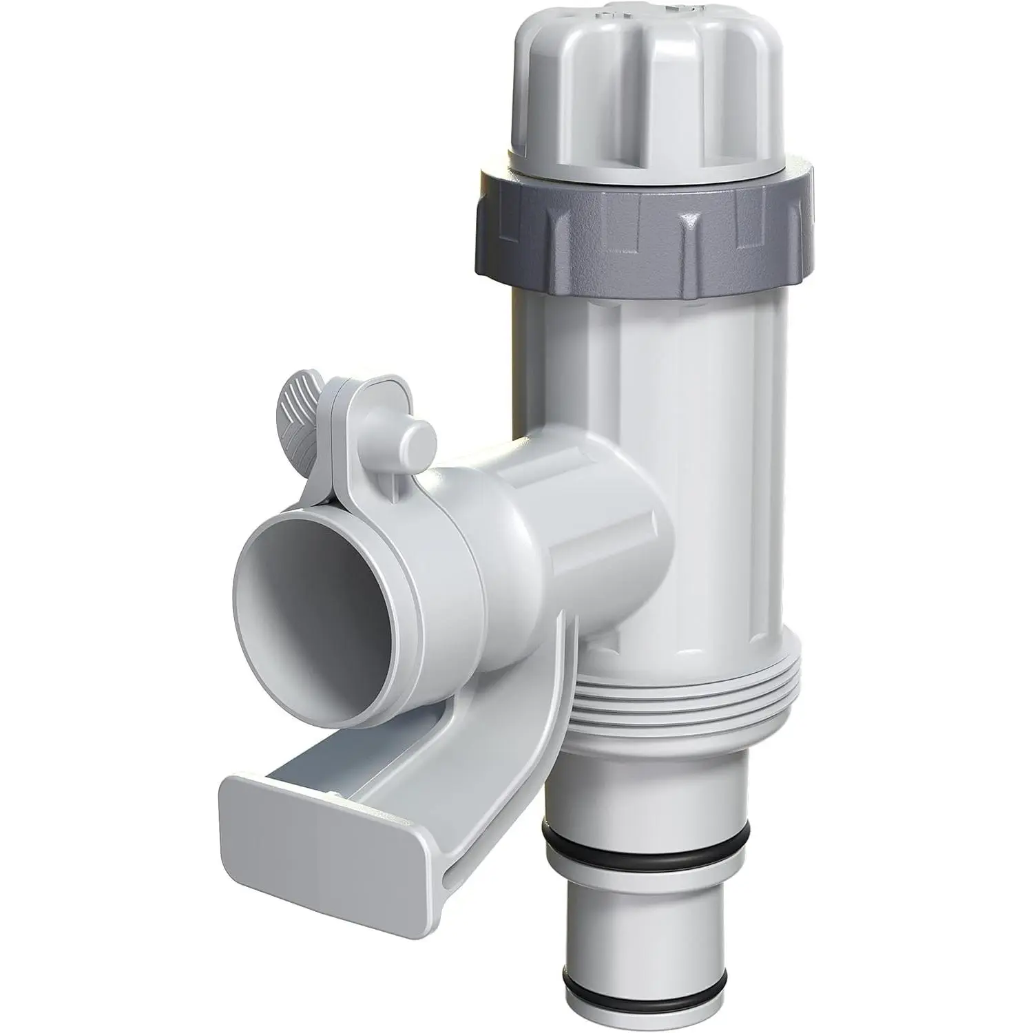 Plunger Valve for Above Ground Swimming Pool, Pool Replacement Parts with On-Off Valve, Pool Hose Adapter and Pool Pipe Holder, Pool Pump Parts, Above Ground Pool Accessories