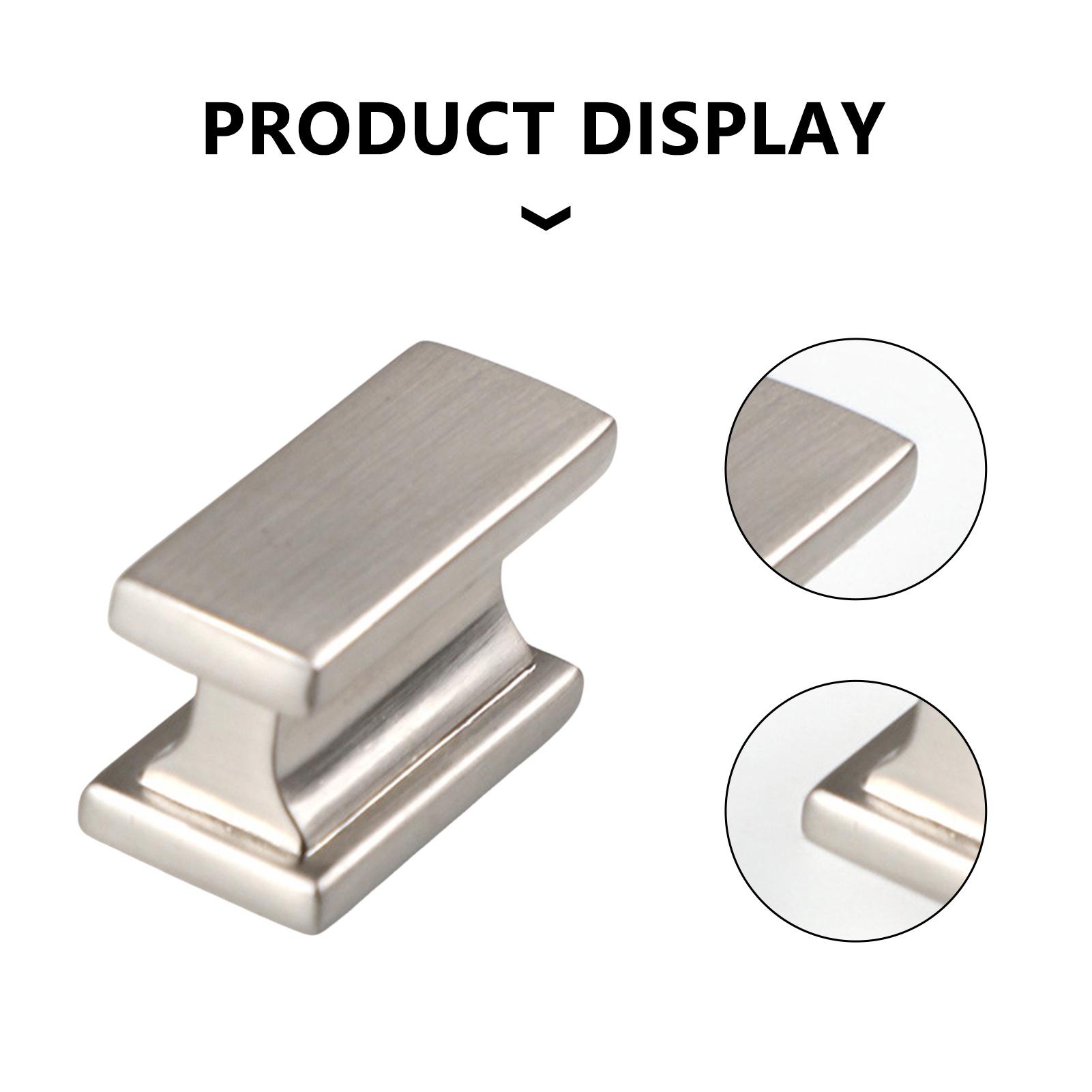 2PCS Square Cabinet Knobs, Brushed Nickel Finish, Modern Decorative Pulls Handles for Drawer Closet Kitchen Cupboard, Heavy Duty Easy to Install, Upgrade Thickened Design, Gold Color Optional