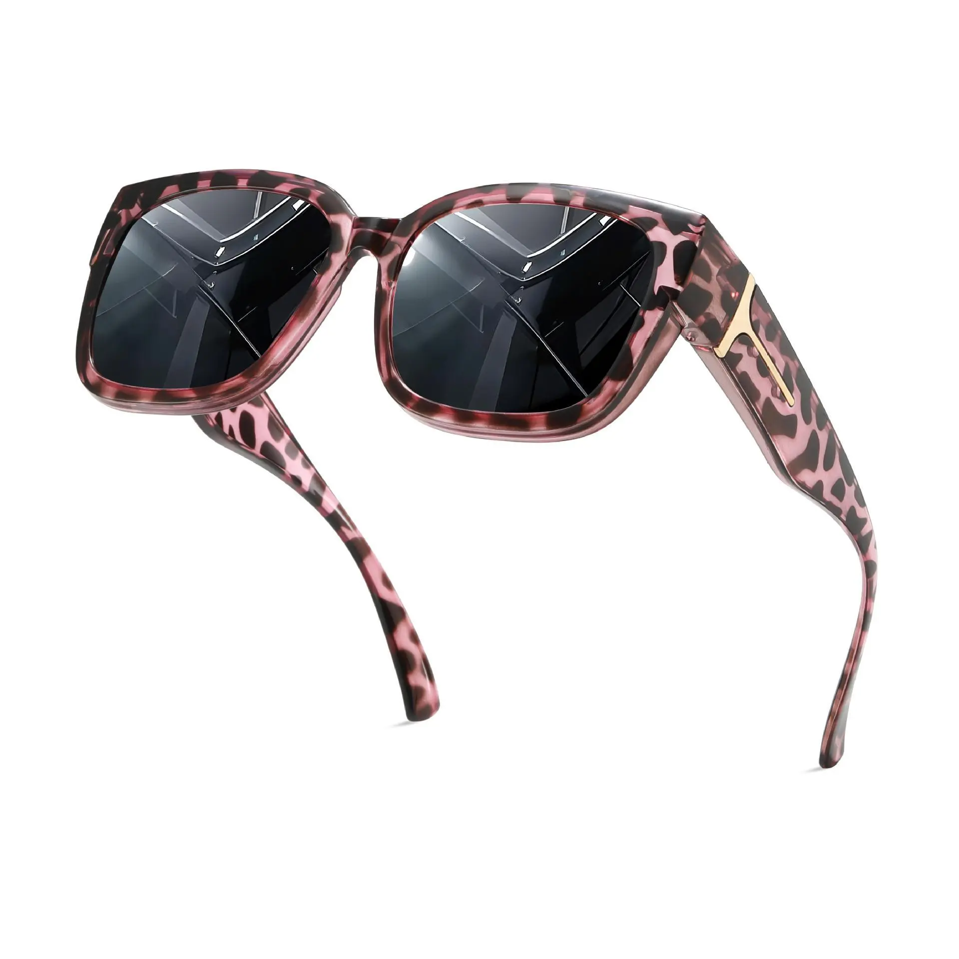 【FitOver Sunglasses】SIPHEW Polarized Full Rim Statement Frame Mirrored Goggles for Men - UV400 Shield, Driving Wear, Stylish Accessories, Oversized Large Square Fit Over Eyewear, Statement Frame Glasses, Polycarbonate