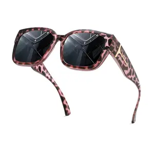 【FitOver Sunglasses】SIPHEW Mirrored Sunglasses Polarized Fit Over Glasses for Women Men for Driving - Trendy Large Square Oversized  UV400 Protection Sun Glasses,summervibes