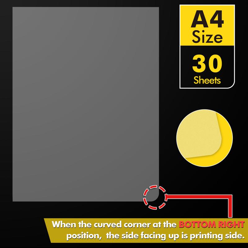 A-SUB DTF Kit for Beginners All in one9(DTF HACK is suitable for ordinary inkjet printers,Waterproof, resistant to water washing)(Including A4 DTF film×30 pcs / DTF Power 500g / Heart-resistant Tape×1)