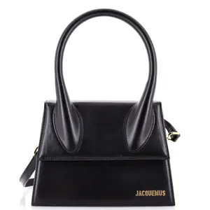 Pre-owned JACQUEMUS Leather Top Handle Bags Le Grand Chiquito Bag Large by Rebag