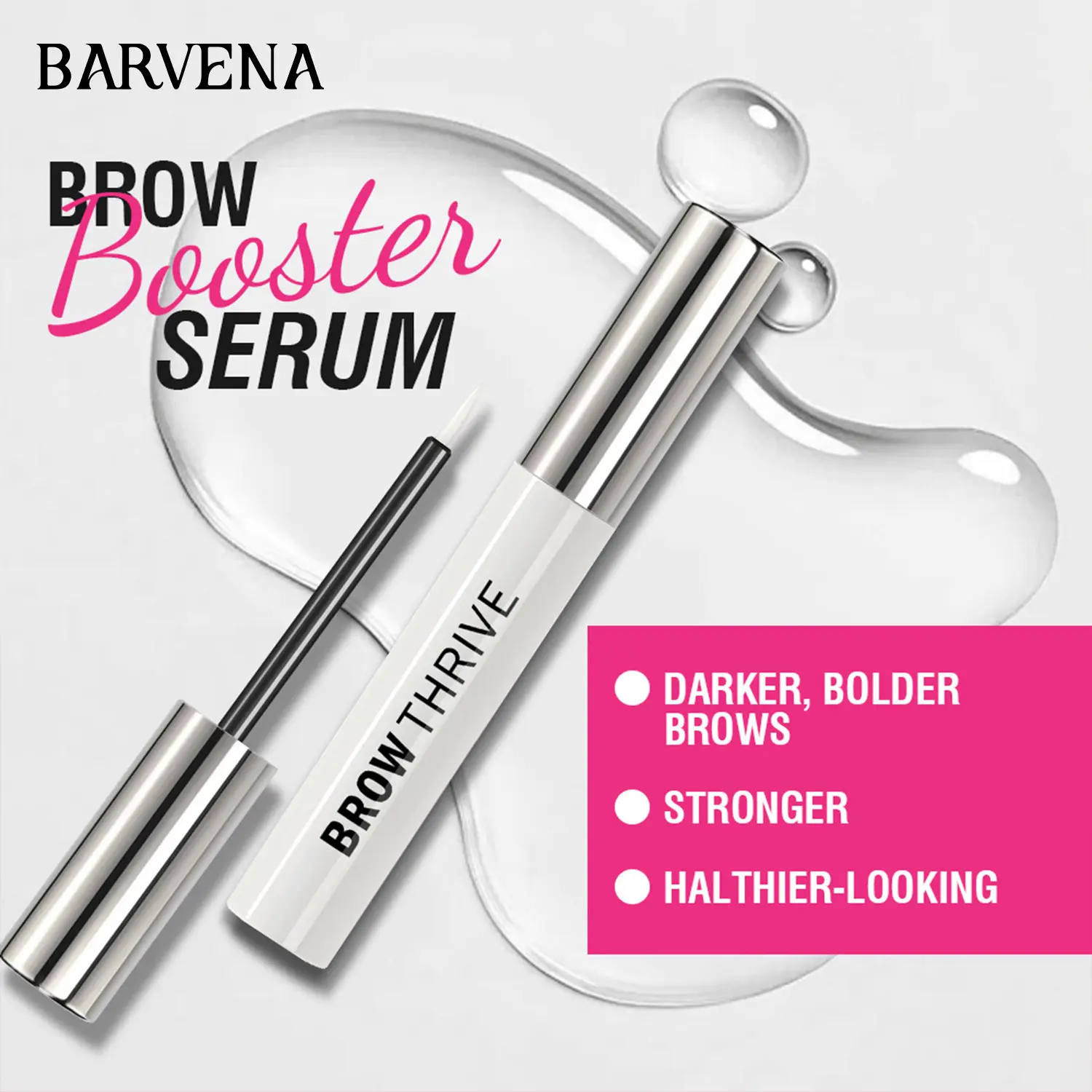 Professional Brow Growth Serum - Liquid Thickening Enhancer for Fuller, Healthier Brows, Suitable for All Skin Types, Apply Daily, Fuller Brows