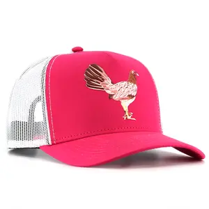 Mamá De Los Pollitos Pink/White AVC hat