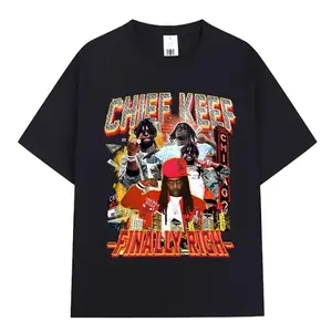 [Sale up to 35%] Rapper Chief Keef Finally Rich Graphic T Shirt Men Women Fashion Hip Hop Short Sleeve T-shirt 100% Cotton T-shirts Top