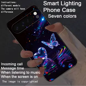 Colorful intelligent voice controlled luminous phone case, Lights suitable for Google Pixel Fold, 7A, 6A, 7Pro, 6Pro8, 8A, 8 Pro, 9, 9A, 9 Pro