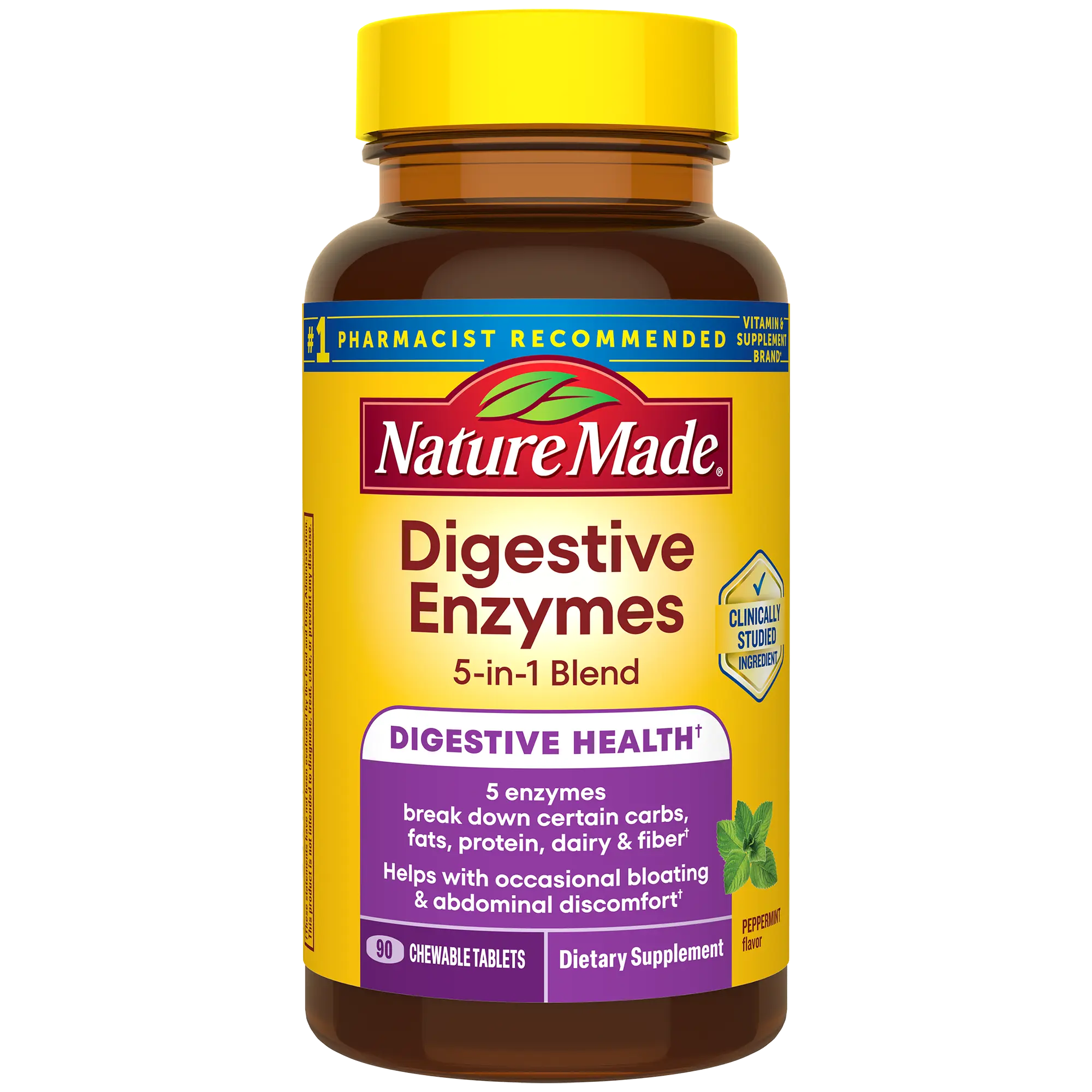 Digestive Enzymes 5-in-1 Blend Chewable Tablets Digestive Enzymes 5-in-1 Blend Chewable Tablets