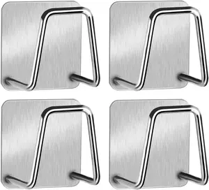 4Pcs Sponge Holders for Kitchen Sink, Strong Adhesive Small Sponge Holder