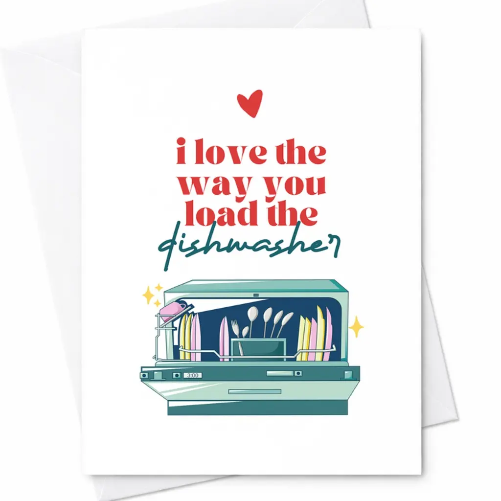 Funny Anniversary Card, Dishwasher Humor C-135