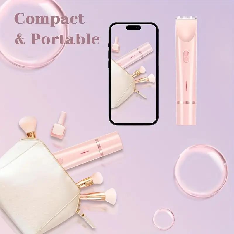 Festival Gifts, 2 in 1 Electric Hair Removal Tool Bikini Trimmer for Women, Double-ended Electric Razors, Body & Facial Electric Shaver, Waterproof Wet & Dry Use Trimmer, Shaver for Women, Portable Hair Trimmer, Cordless Rechargeable Trimmer Festival Gifts, 2 in 1 Electric Hair Removal Tool Bikini Trimmer for Women, Double-ended Electric Razors, Body & Facial Electric Shaver, Waterproof Wet & Dry Use Trimmer, Shaver for Women, Portable Hair Trimmer, Cordless Rechargeable Trimmer