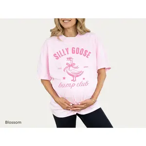 Comfort Colors® Funny Silly Goose Bump Club T-shirt, Pregnancy Announcement Tee, Baby Reveal Shirt, Expecting Mom Sweatshirt, Mother's Day Gift