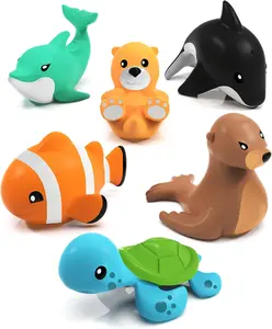 Sealed Bath Toy Set (6PCS) | No-Hole Water Toys That Stay Dry Inside | Soft, Squeezable & Floating Toys for Babies & Toddlers