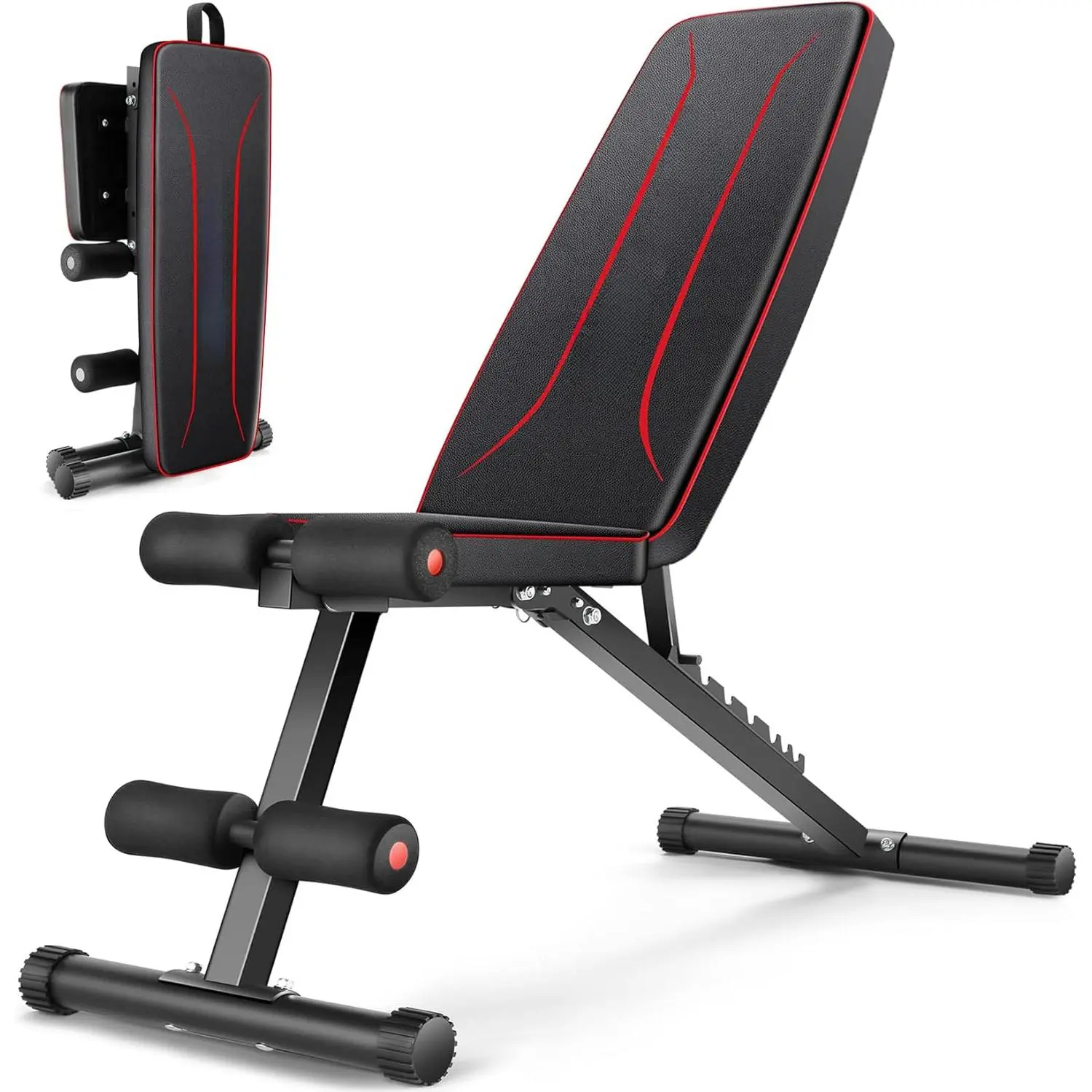 Weight Bench for Home Gym, 660LBS Fast Foldable Workout Bench Press for Home Gym Full Body Strength Training, 8 Adjustable Backrests Incline/Flat/Decline Sit up Bench