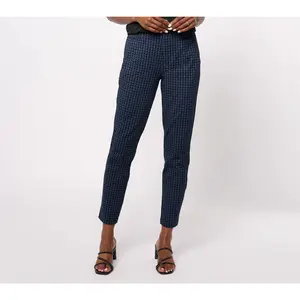 Susan Graver Weekend Petite Premium Stretch Ava Slim Ankle Pants