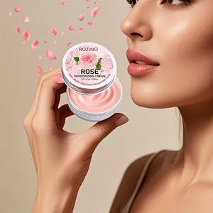 Rozino Rose Deodorant Balm 30g - Natural Plant-Based Cream with Rose Essential Oil for Long-Lasting Freshness - 3.3oz/100g