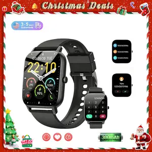 [Valentine's Day] Nerunsa 1.69'' Touchscreen Smartwatch with Fitness Tracker & Sleep Monitor for Men Women Android iOS Compatible Silicone Band Bluetooth Calls Wearable