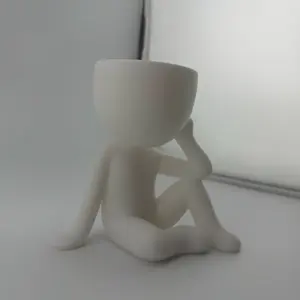 Sitting Person Mini Planter – Cute Modern Plant Pot for Desk or Shelf