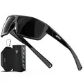 ATTCL Men's High Quality Polarized Sunglasses - TR90 Plastic frame Memory Fit Wrap-Around Frame, Lightweight UV400 Protection, Windproof Polarized Driving Shades, Style Men's Eyewear, One Size, Guys Gifts for Him,sohochic