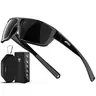 ATTCL Men's High Quality Polarized Sunglasses - TR90 Plastic frame Memory Fit Wrap-Around Frame, Lightweight UV400 Protection, Windproof Polarized Driving Shades, Style Men's Eyewear, One Size, Guys Gifts for Him,sohochic