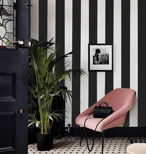 Black and White Wallpaper Peel and Stick Striped Contact Paper for Cabinets Black and White Contact Paper 118inL 18inW Modern Self-Adhesive Removable Wallpaper Bedroom Bathroom Waterproof