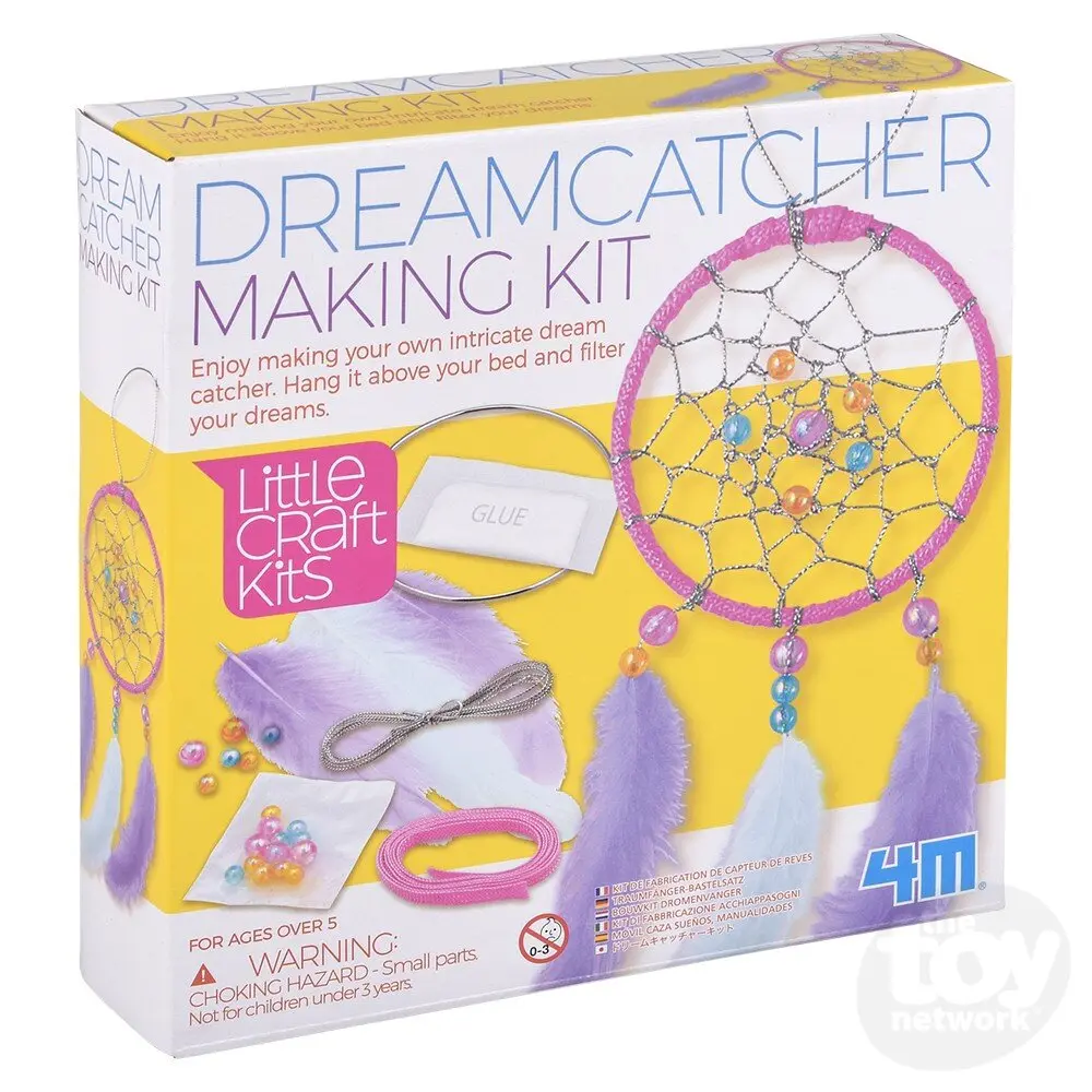 Little Craft Dream Catcher Making Kit - 1 Handcrafting Kit with Easy-to-Follow Instructions for Creative Kids Ages 5+, 5 and Up, 6.7 x 6.8 x 1.8 Inches DIY Bedroom Decor Toy (Toys & Hobbies, Knitting & Crochet), Bedroom Beauty