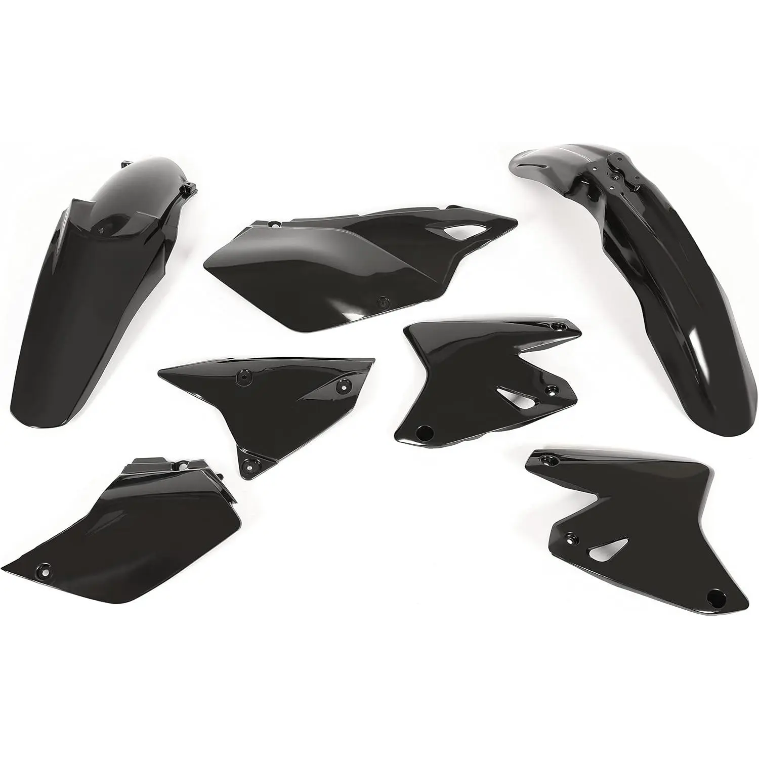 KQQIO ABS Plastic Motorbike Fairing Kit for DRZ400 Series - 7-Piece Weatherproof Motor Parts Accessories, Easy Install Lightweight Bodywork Protection with Front Fender, Rear Fender, Radiator Shrouds, Side Panels, Engine Shield, 1 Pc Of Front Fender