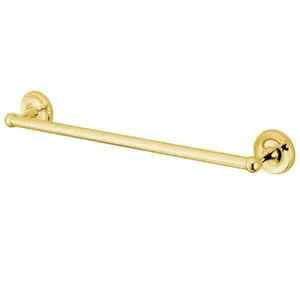 212 MAIN Classic Wall-Mount Towel Bar, 24 in Solid Brass Towel Holder with Easy Install, Polished Brass Polished Finish Bathroom Supply